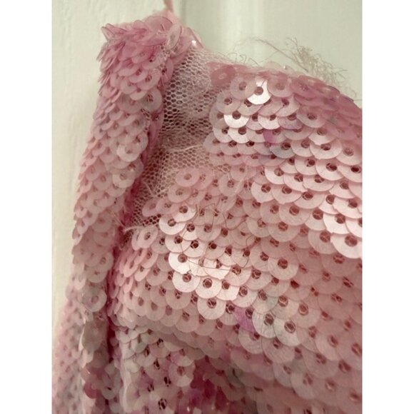 LoveShackFancy Stasia Sequin Dress Sz 2 Love Shack Fancy Flamenco Pink Ethereal - Picture 15 of 16